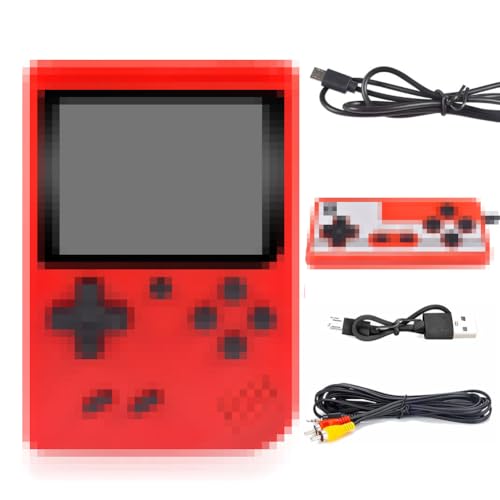 Handheld Spielkonsole, Handheld Game Console, Retro Konsole Game mit 400 Klassischen Spielen, 3-Zoll-LCD-Bildschirm, Unterstützung für Zwei-Spieler-Spiele, für Kinder und Erwachsene