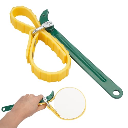 Ölfilter Bandschlüssel, 9 Zoll Multifunktionsschlüssel Ölfilter Schlüssel, Einstellbare Strap Wrench, Ölfilterband Gurtschlüssel, Riemenschlüssel für Automobil-, Marine- und Sanitärreparaturen