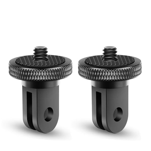 Vkesen Aluminium 1/4 Zoll Stativ Halterung Adapter Kamera Halterung Stativ Adapter für Insta360 X4/X3/ONE X2/ONE X, Sony, SJCAM, SJ4000, Xiaomi, Xiaoyi und Anderen Action-Kameras