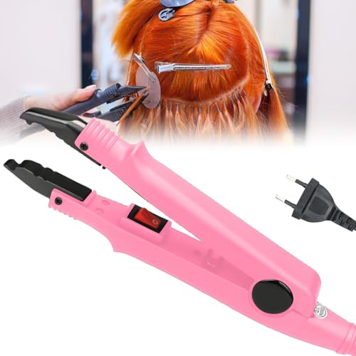 Wärmezange Haar Extensions Iron: Rosa Iron für Haarverlängerung Hair Extension Tool, 100-200°C Wärmezange für Bondings, Haarverlängerungs Zange Set für Haarverlängerung,Wärmezange für Bondings