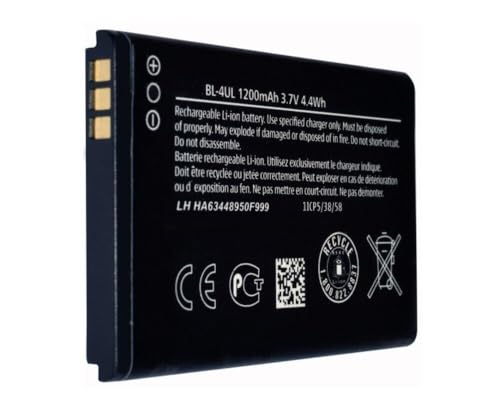 Original LogiCell Li-Ion Akku BL-4UL, 1200mAh für Nokia 225, 225 Dual SIM, Asha 225, Lumia 225, 230, Asha 500, Asha 502, 3310, 3310 Single & Dual SIM New Edition Handy Zusatzakku Ersatzakku