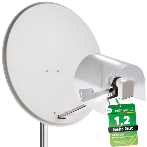 [ Test SEHR GUT, Note 1.2 *] ZEHNDER LNB Wetterschutz Abdeckung für 1 LNB, LMB Wetterschutzhaube Wetterschutzkappe, Schutz vor Hagel Schnee Regen, LMB Schutzhaube für Satellitenschüssel, Haube