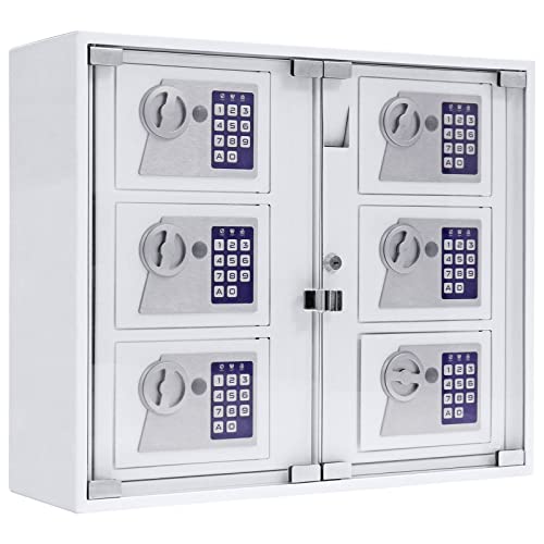Profirst Schlüsselausgabe Partras 6000 Outdoor Elektronikschloss weiss Kunststoffscheibe (HxBxT) 474x565x180 mm 6 Fächer 2 Notöffnungsschlüssel Zentralöffnung Zylinderschloss Befestigungsmaterial