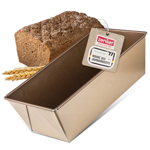 Zenker Brotbackform 30 cm MOJAVE GOLD, Backform aus Stahlblech, Brotform mit keramisch verstärkter Antihaftbeschichtung (Farbe: Mahagoni/Gold), Menge: 1 Stück
