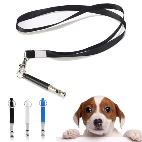 3 Stück Hundepfeife Hochfrequenz Lautlos, Ultraschall-Hundepfeife, Hilfsmittel Pfeife Hund Rückruf, RüCkruf Verwendet Hundepfeife, Verstellbare Hundepfeife Gegen Bellen, Hundepfeife mit UmhäNgeband