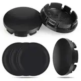 6 Stück Radnabenkappen 56mm, Universal Nabendeckel, Schwarz Radnabenabdeckung, Kunststoffe Felgendeckel, Nabendeckel 56mm für Automobile Räder