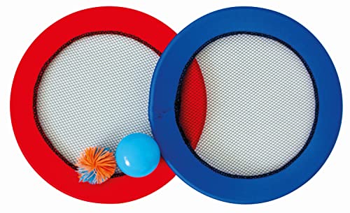 Günther Flugspiele 1561 - 2 in 1 Spiel Jumping Ball, ca. Ø 30 cm, Geschicklichkeitsspiel mit Spielnetzen und 2 Bällen, für Kinder ab 5 Jahren, Netzscheibe als Frisbee nutzbar
