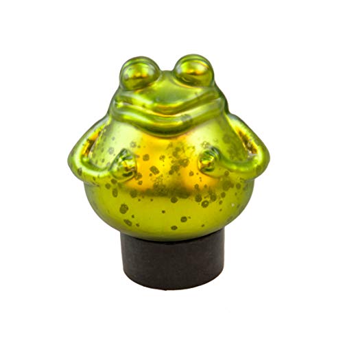 Bollweg Schwimm-Frosch klein Maße 9cm x 10cm in grün/matt aus Glas