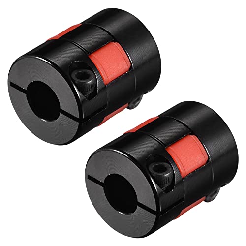 sourcing map 2x Schaftkupplung 8mm zu 8mm Bohrung L25xD20 Aluminiumlegierung Flexibles Kupplungsgelenk für Servo Schrittmotor