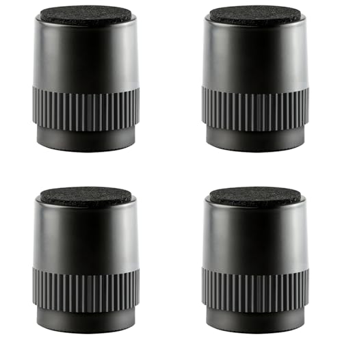 Möbelerhöhung, schwarze Tischerhöhungen, Möbelerhöhungen aus Kunststoff, selbstklebende Stützfüße, verstellbare Sofabeine, 4-teilige Betterhöhungen mit rutschfester Matte (60 x 75 mm)(60 x 50mm)