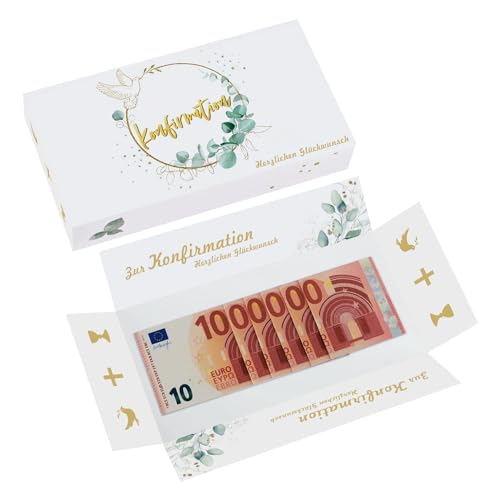 Konfirmation Geschenkverpackung, Geschenkverpackung Geldgeschenk mit Personalisierung, Erste Million Konfirmation