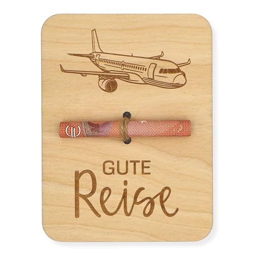 ZUKLA® kleine Verpackung für Geldgeschenk Reise 12 x 9 cm - Geschenke für Reisende - Flugzeug Spardose - Eine Originelle Idee, Geld zu Verschenken - Reisegutschein Geschenk Verpackung