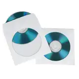 Hama CD/DVD Papier-Schutzhüllen, Weiß, 25er-Pack