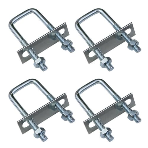 Bügelschrauben, U Bügel, Bügelbolzen, 4 Stück U Bolzen, U Schrauben, Geeignet zur Befestigung von Rohren Oder Mechanischen Armaturen, Einsetzbar als Rohrsicherungsringe, M8, 40 mm x 100 mm