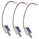 Zerodeko 1 Satz Push Pull Elektromagnet Linear Magnetischer Solenoid Für Automaten Haushaltsgeräte Transport Kompakt Installieren 3 Stück