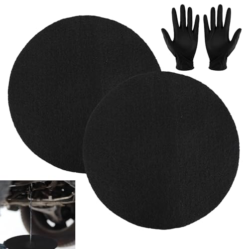 PEUTIER 2 Stück 38cm Ölablass Spritzpad, Rund Ölwechselmatte Ölmatte Auto Ölmatte für Auto Ölwechsel und Getriebe Ablasswanne