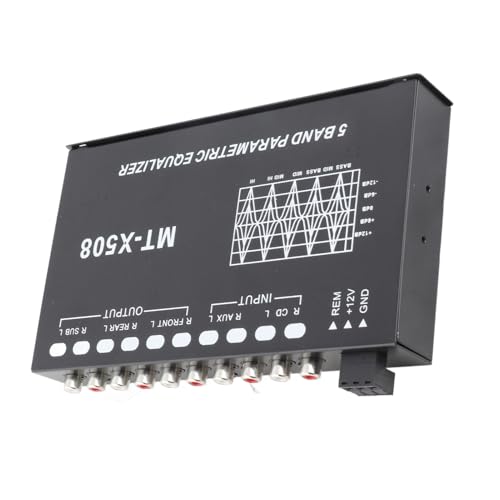 Auto-Stereo-Equalizer, Auto-Audio-Equalizer Einstellbar 5-Band-Präzisions-EQ-Tuning-Crossover Grafischer Verstärker-Equalizer