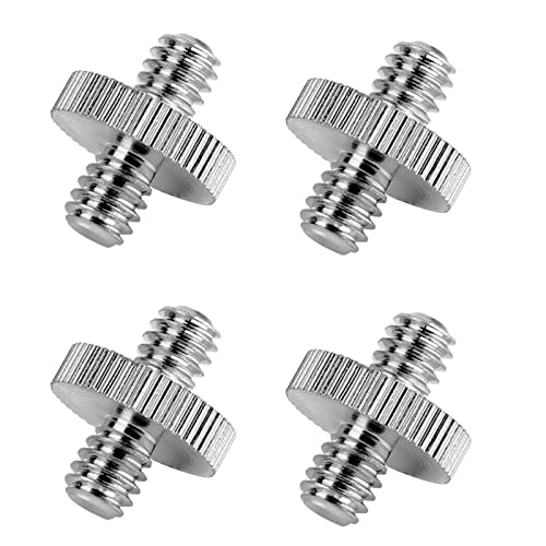 Rnitle Kameraschraube 1/4"[4 Stück],Standard 1/4" Stecker,Außengewinde auf 1/4",für Kamera/Stativ/Kugelkopf/Lichtstativ/Monopad/Konverter Halterung