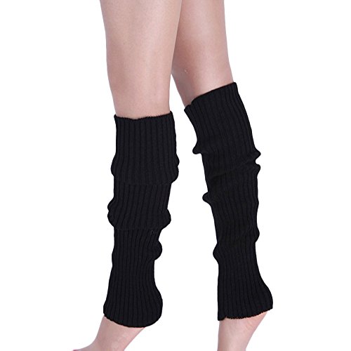 Winter Socken wärmere Beinmanschetten, Socken Wärmende Socken (Black, One Size)