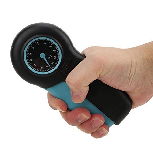 Hand Dynamometer, Kraftmesser Hand, Handkraftmesser, Hand Dynamometer, Mechanisches Messgerät Griffstärke, Handgreifer Griffmessgerät für Griffstärke Messgerät, Schwarz Blau