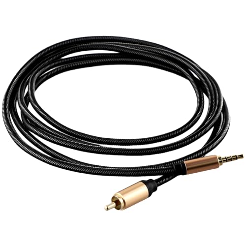 ZYWUOY Cinch-Kabel, digitales Koaxial-Audio-Video-Kabel, Stereo-SPDIF-Cinch auf 3,5-mm-Klinkenstecker für HDTV
