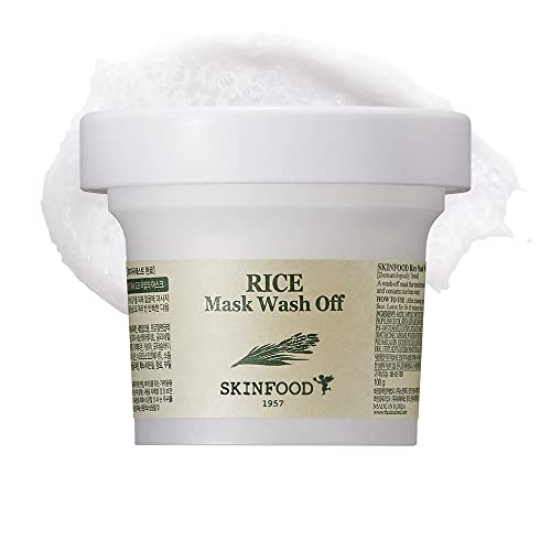 SKIN FOOD since 1957 Maskenreis 120g - Weißer Reis Peeling Peeling Abwaschen Gesichtsmasken für dunklere Haut - Gesichtsreiniger, Porenpeeling, Aufhellen und Erweichen der Körperhaut (4,23 oz)