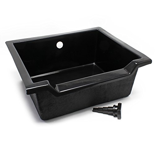 SunSun Wasserfall Garten Bachlaufschale mit 75 l Volumen inkl. Schlauchstufentülle, Teichschale für Wasserkaskaden, Teichwanne als Wasserspiel, Bachlauf und Überlauf