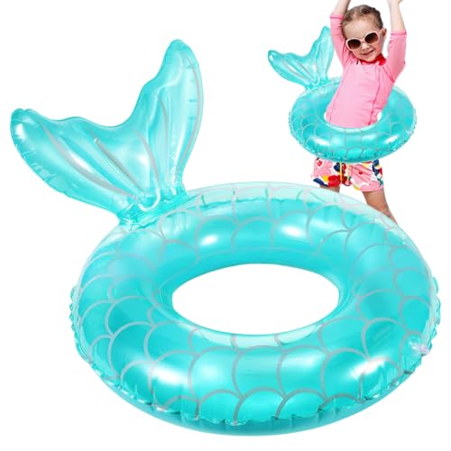 Meerjungfrau-Schwimmer, schwimmender Pool-Ring, 63,5 x 45,7 x 20,3 cm, bezaubernd, kompakt, aufblasbar, Meerjungfrau-Schwimmtrainer, Kinder, und Wasser, Spielspaß für Sommeraktivitäten