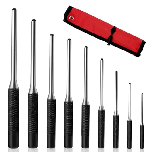 Splinttreiber Set 9-tlg. 1,5mm-8mm 40 CR-V Durchschlag Werkzeug Splintentreiber Satz Roll Pin Punch Set - 1/16" 5/64" 3/32" 1/8" 5/32" 3/16" 7/32" 1/4" 5/16" Splintentreiber Set