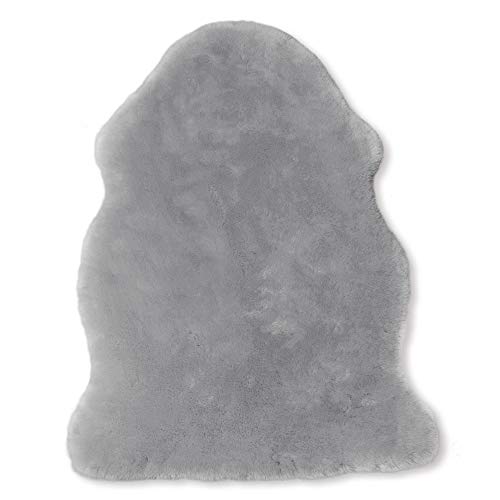 Ibena Parkano Baby Lammfell grau – kuschelweiches Schaffell verschiedene Größen, Naturfell ökologisch gegerbt ca. 60-70 cm