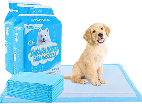 Edipets, Welpenunterlagen, 60x90, Welpentoilette, Saugfähige Trainingsunterlagen, Einweg Toilettenmatte für Welpen, Puppy Training Pads (40 Stück)