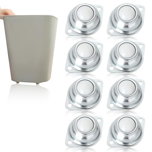 QttvbTna 8 Stück Nylon-Kugelrollen, Kugelrollen, Möbelrollen, Schrankrollen, Flexibel und Leise, Starke Tragfähigkeit, für Transfer-Transportgeräte, Möbel