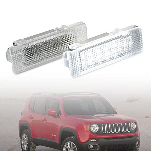 2 x LED-Kofferraum- / Handschuhfachbeleuchtung für Jeep Renegade 15-21 Jeep Cherokee KL 14-21 High Power 18-SMD 6000K Weiß Kofferraum-Ladungslampe