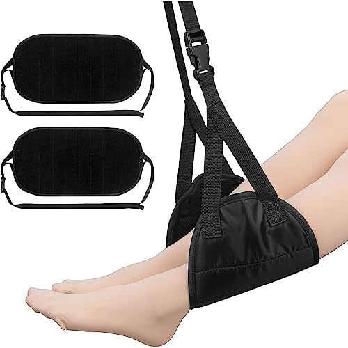 Flugzeug Fußstütze Fußschlinge, Reisen Sie Fuß ruhdicked Memory Foam, Büro Fußstütze, um Ihre Füße zu entspannen, verstellbare Fuß und Ferse Hängematte für Rest, langen Flug, Reisegenehmigungen