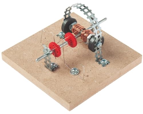 matches21 HOME & HOBBY Einfacher Elektromotor DIY Holz Bastelset für Kinder ab 12 Jahren Funktionsmodell Motor Bausatz