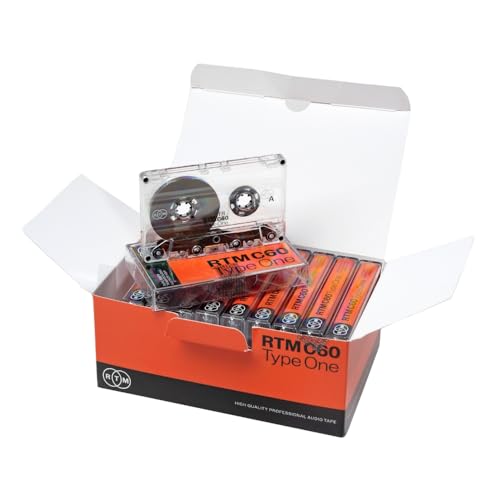 RTM C60 | Type 1 | 60-Minuten Low Noise Musikkassette | Studio Qualität | Ideal für Musikaufnahmen | 10er-Pack