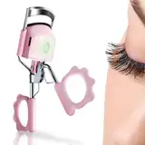 Pinkiou Beheizte Wimpernzange Elektrisch, Wimpernzange Beheizbar, mit einstellbarer Temperatur, Wimpernformer Elektrische mit USB,Wimpern 5s-10s Schnellheizung Lang Anhaltende Haltbarkeit
