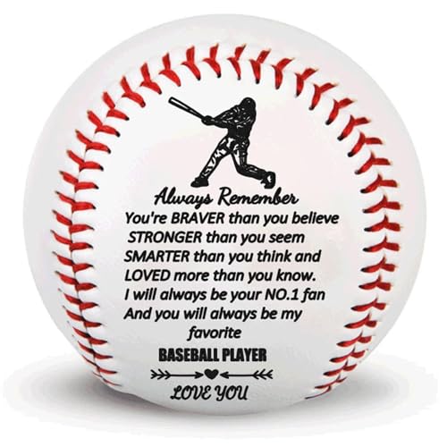 Streysisl Baseball-Geschenke für Kinder, Baseball-Geschenke für das Team | Gravierter Baseball mit Segen,Jubiläums-Andenken, Partygeschenk für Enkel, Team, Spieler, Vatertag