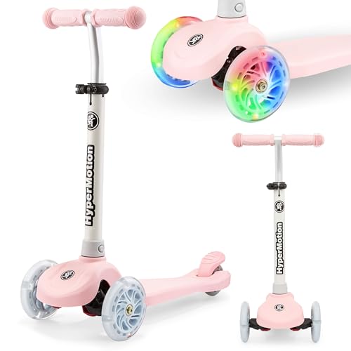 HyperMotion TRINGO Kinder Dreirad Scooter mit LED-Rädern, Verstellbarer Lenker 55-70 cm - Kinderroller ab 5-Jahre, Balance Scooter für Kinder 3-8 Jahre, Max. 50 kg