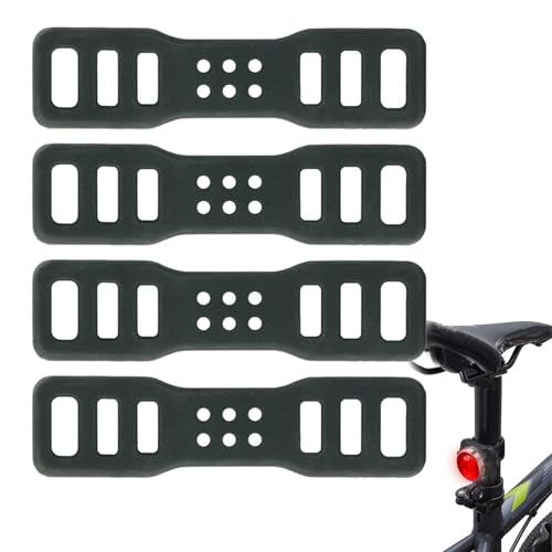 4 Stück Fahrrad Silikonband Fahrradlicht Gummiband Taschenlampe Befestigungsband Halterung Fahrrad Stretch Gummiringe Mehrere Größen Für Flasche Handy Lautsprecher