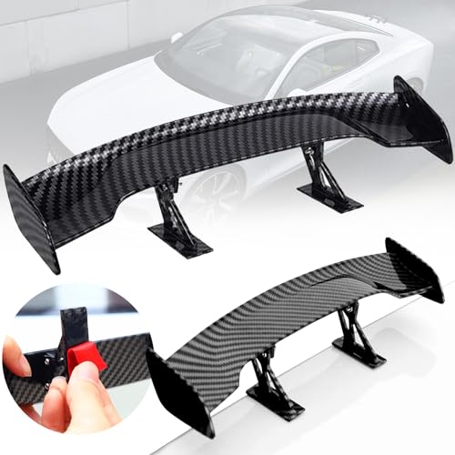 Mikqky Auto Heckflügel, Mini Spoiler Flügel, Schwanz Dekoration für Fahrzeugstabilität Ohne Perforation (Schwarz)