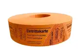 TAMLED Bonrolle EINTRITTSKARTEN orange 1 Rolle mit 1000 perforierten Abrissen fortlaufend nummeriert Gastromarken Festival Getränke Verpflegung Events Firmenveranstaltung Volksfest Verein Wertmarke