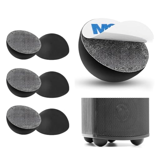 MOLZINY 8 Stück Gummifüße Selbstklebend Schwarz 30mm Silikon Halbkugel Stoßstangen Isolationsfüße Gummi rutschfeste Lautsprecher Pads Möbelpuffer Schutzpuffer Subwoofer Füße für Elektronik Schwarz