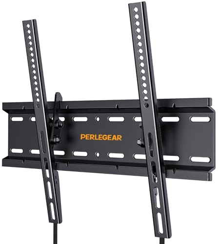 Perlegear TV Wandhalterung, Wandhalterung Fernseher für 26-60 Zoll TV bis zu 52kg, Neigbare TV Halterung Perfekt für 55 Zoll, Max.VESA 400x400mm