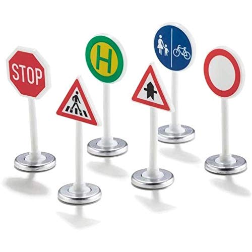 siku 0857, Verkehrszeichen-Set, 6-teilig, Metall/Kunststoff, Multicolor, Einfache Integration in siku-Spielwelten