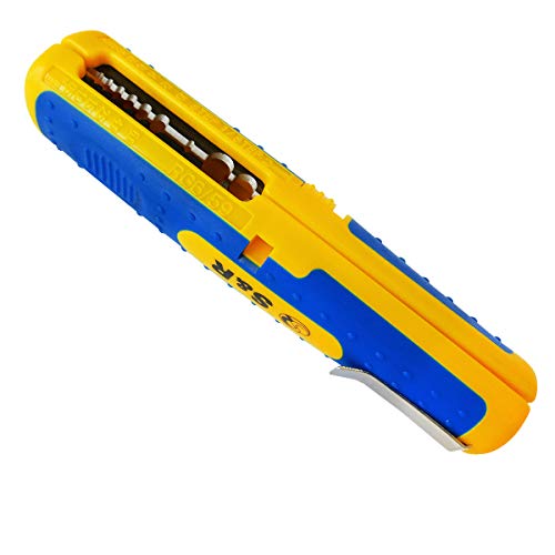 S&R Abisolierwerkzeug PRÄZISION, Kabelabisolierer Kabel 10-20AWG, SAT/RG6 & RG59, Niedervolt Kabel 8-13mm Universal-Entmantelungswerkzeug Elektriker Werkzeug Kabelentmanteler Abisolierwerkzeug