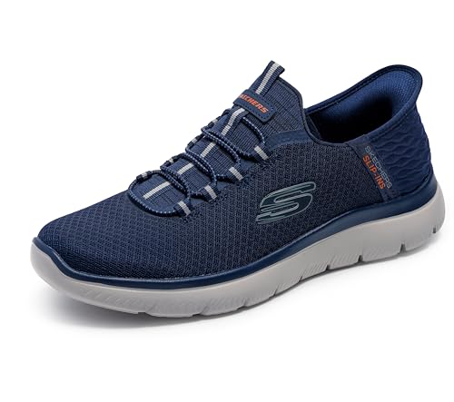 Skechers Summits High Range Herren Sneakers, Navy Mesh Trim, 42 EU