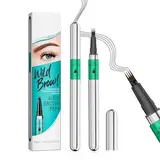 Augenbrauenstift,Bürstenkopf mit vier Krallen Microblading Augenbrauenstift, Wischfeste und langanhaltende natürliche Augenbrauen Dunkelbraun