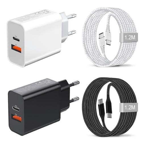 25W USB C Ladegerät für Samsung Galaxy A55 5G/A25 5G/A35 A26 A36 A56 5G A15 A05S/A54 A53 A34 A33/S24 Plus/S25 Ultra/S23 FE/iPhone 15 Handy Netzteile mit Ladekabel,Super Schnellladegerät Ladestecker
