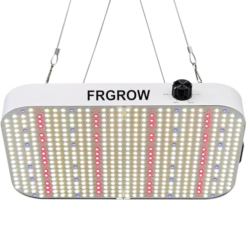 FRGROW 130 Watt LED Pflanzenlampe Dimmbar, 12000 Lumen LED Grow Lampe Vollspektrum mit Daisy Chain Funktion, 576 PSC LEDs Grow Light Perfekt für 60x60CM Growzelt Pflanzenwachstum